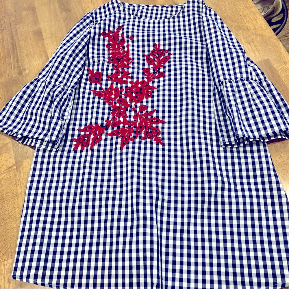 Gingham Shift Dress